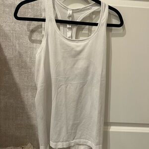 Lululemon Athletica White Sleeveless Tank Top